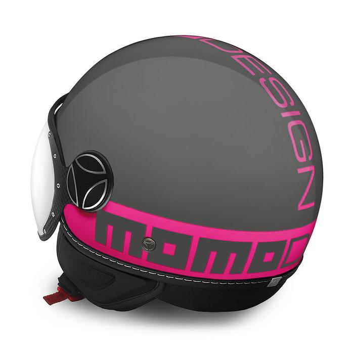 CASCO JET FGTR FLUO GRIS ROSA - Bscooter